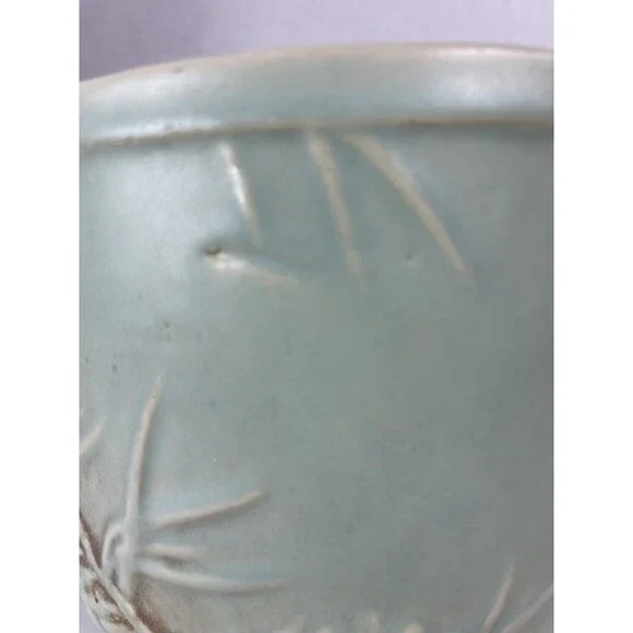 McCoy Planter Pot Pine Cone Jardiniere Blue Green Brown Vtg MCM Cottagecore - Picture 6 of 16